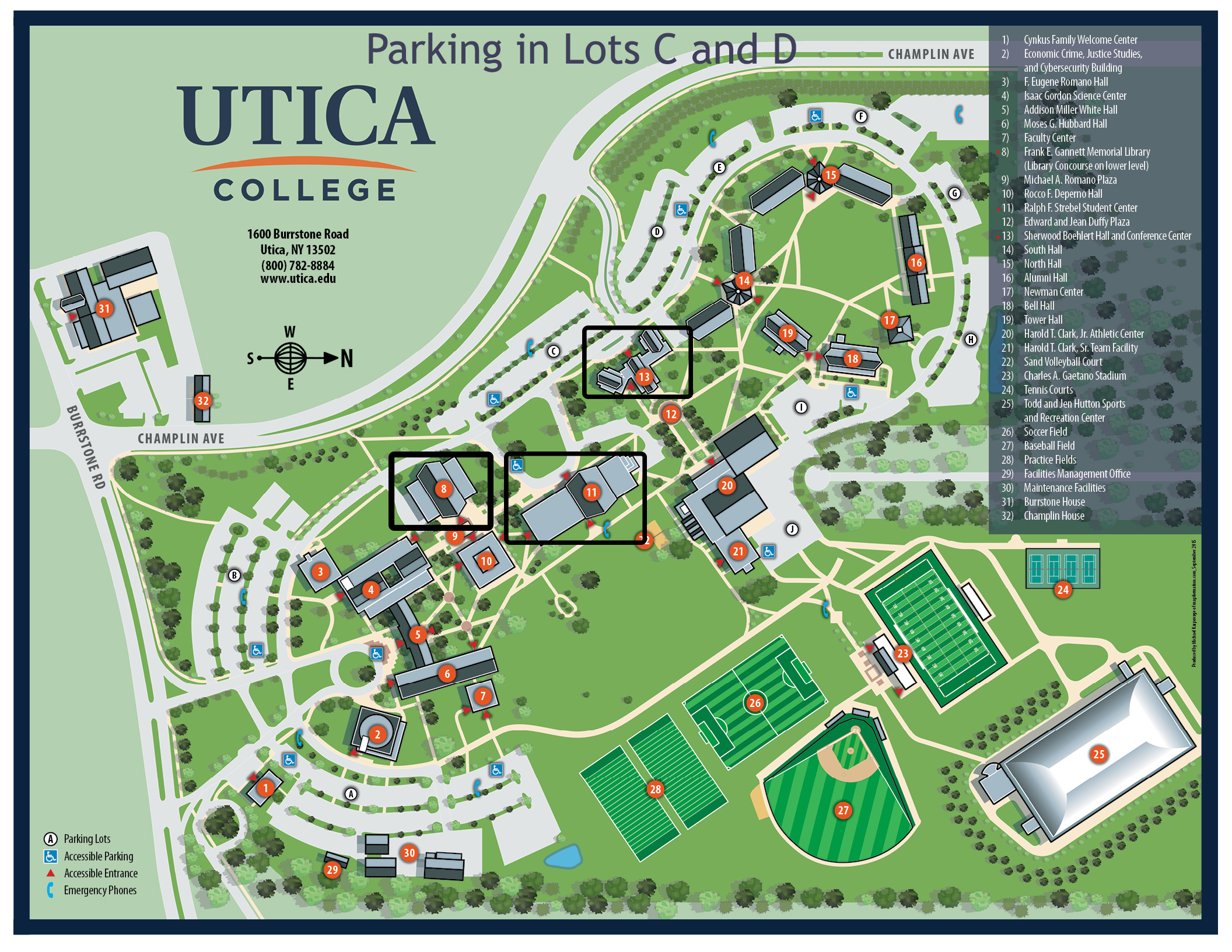 Map of Utica College